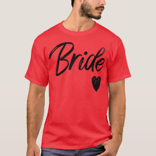 Womens White Bride Verlobte Wedding Bachelorette P T-Shirt