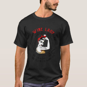 Womens wine lady Ich habe drei Seiten ruhige süße T-Shirt
