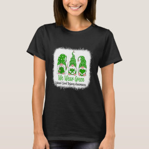 Womens wir tragen eine grüne Rückenmarksverletzung T-Shirt