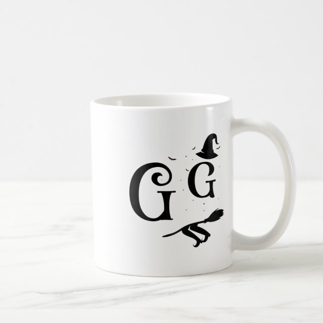 Womens Witch Hat Graphic Spooky Gg Funny Halloween Kaffeetasse (Rechts)