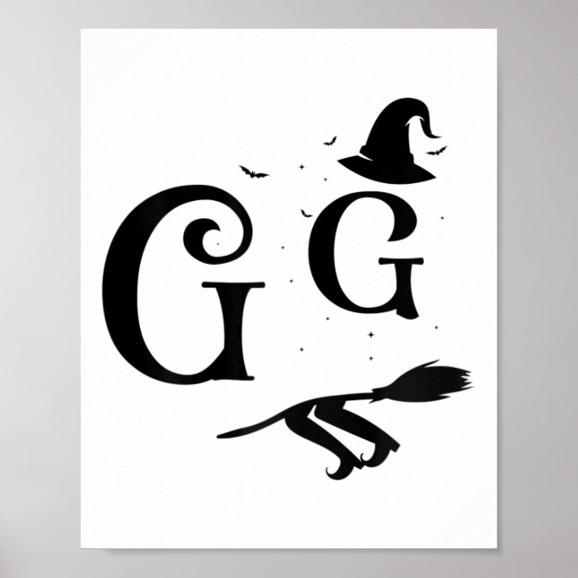 Womens Witch Hat Graphic Spooky Gg Funny Halloween Poster (Vorne)