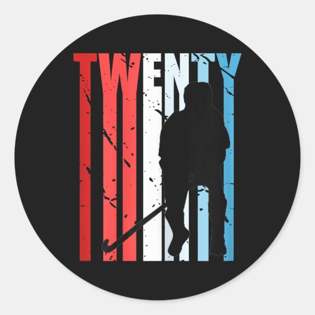 Womens Womens Field Hockey 48th Birthday Player Te Runder Aufkleber (Vorderseite)