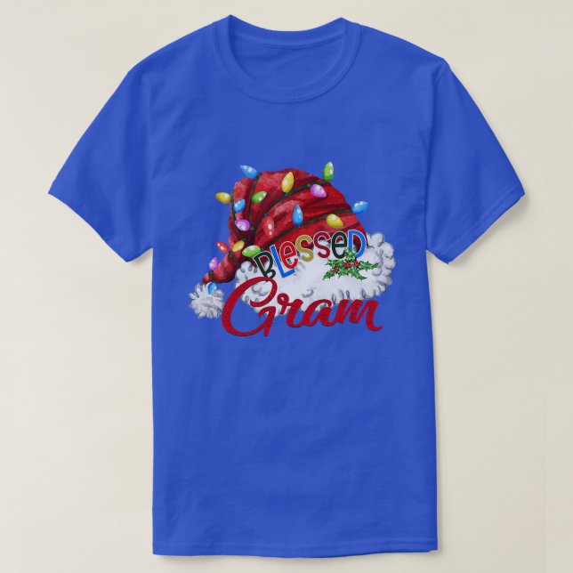 Womens Womens Seligen Gram Weihnachtsmannmütze Chr T-Shirt (Design vorne)