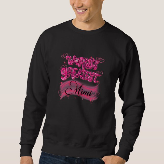Womens World's Greatest Mimi - Heart Art Sweatshirt (Vorderseite)