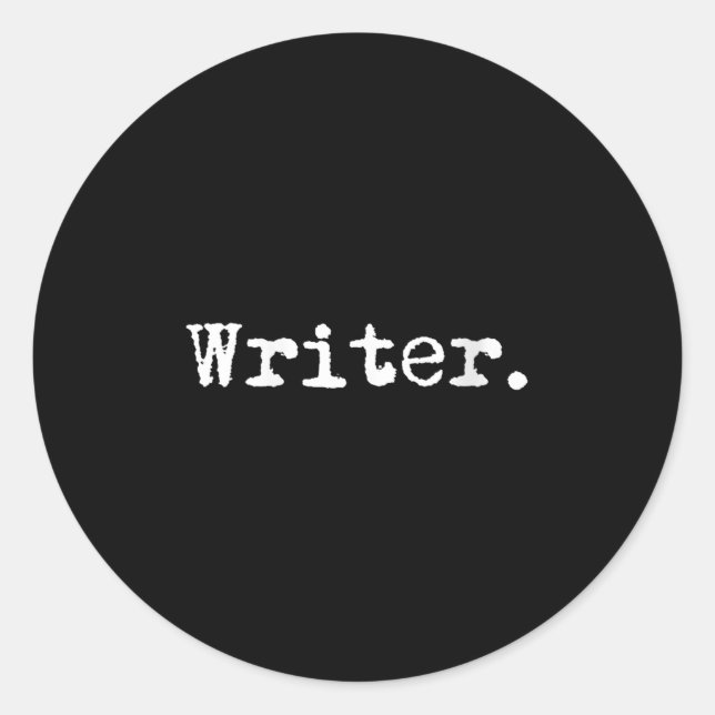 Womens Writer Funny Writing Book Au Novelist Gift  Runder Aufkleber (Vorderseite)