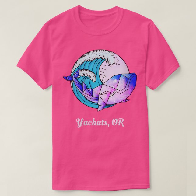 Womens Yachats oder Japanisch Paint Geometric Orca T-Shirt (Design vorne)