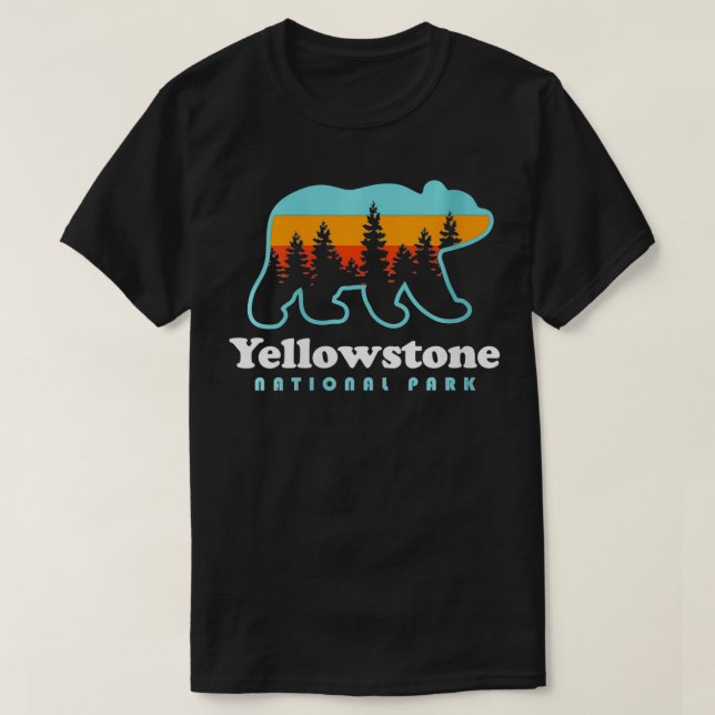 Womens Yellowstone Nationalpark Wyomoming Bear Men T-Shirt (Design vorne)