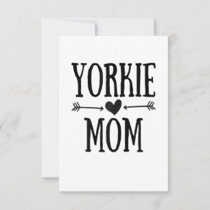 Womens Yorkie Mama Funny Yorkshire Terrier Geschen RSVP Karte
