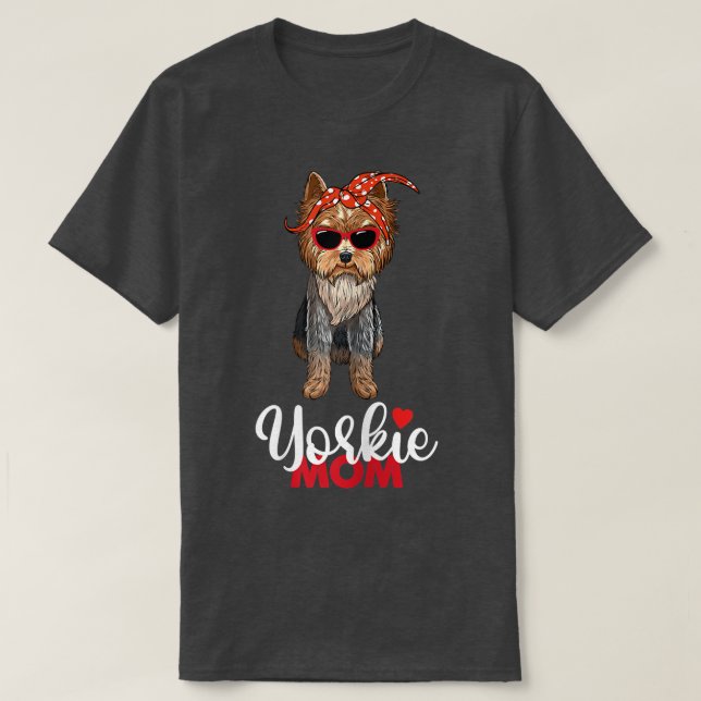 Womens Yorkie Mama I Liebe Yorkie Yorkshire Terrie T-Shirt (Design vorne)
