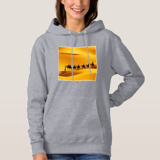 Womzn's Pullover Hoodie grey SAHARA   TOURISM