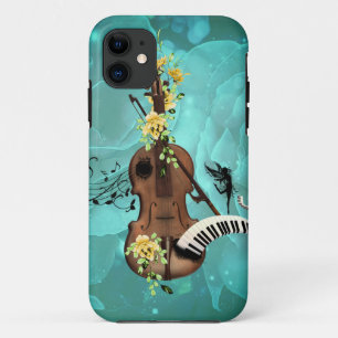 Wondeful Violin with piano and flowers Case-Mate iPhone Hülle