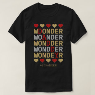 Wonder Daddy Red Gold Silver Glitzer Individuelle  T-Shirt