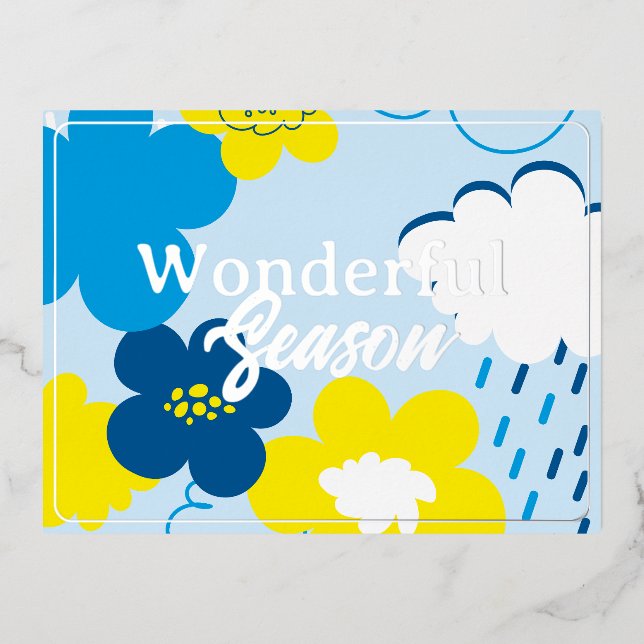 Wonder Grüße. Folien Feiertagspostkarte (Vorderseite)