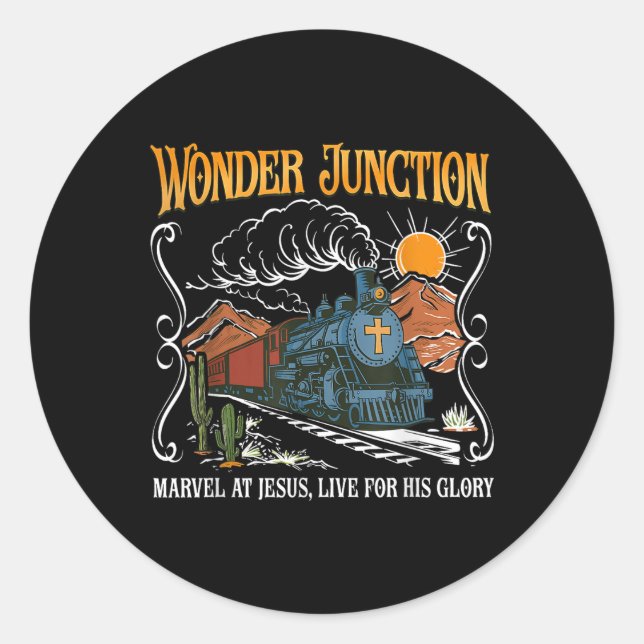 Wonder Junction Marvel At Jesus Christian Summer B Runder Aufkleber (Vorderseite)