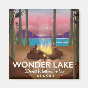 Wonder Lake, Denali Nationalpark Alaska Magnet