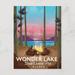 Wonder Lake, Denali Nationalpark Alaska Postkarte