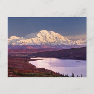 Wonder Lake und Mt. Denali bei Sonnenaufgang in de Postkarte
