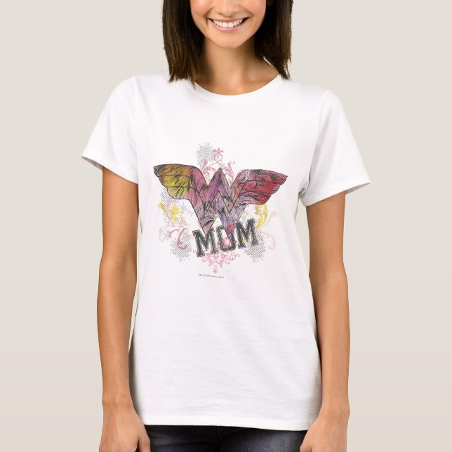 Wonder Mama Mixed Media T-Shirt (Vorderseite)