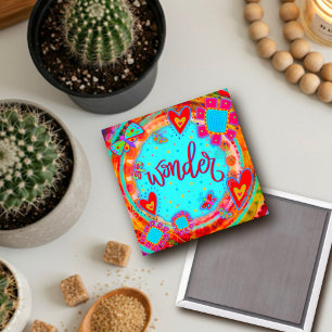 Wonder Niedlich Whimsical Fun farbenfrohe Kinder T Magnet