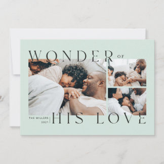 Wonder of His Love Christmas Card Feiertagskarte