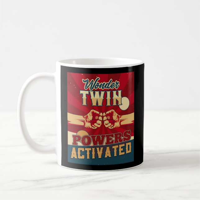 Wonder Twin Power aktiviert Twins Sibling Childre Kaffeetasse (Links)