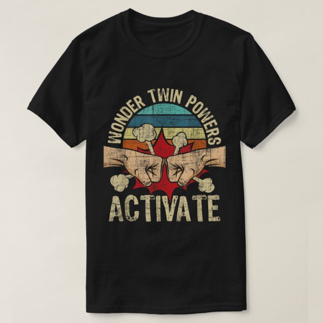 Wonder Twin Powers Activate  Twins Brother Sister  T-Shirt (Design vorne)