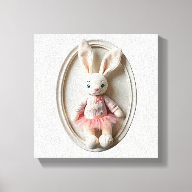 Wonder Wall Art Ballerina Bunny Leinwanddruck (Vorderseite)