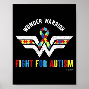 Wonder Warrior Kampf für Autismus Bewusstsein Poster