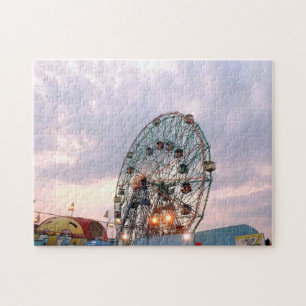 "Wonder Wheel at Twilight" Jigsaw Puzzle