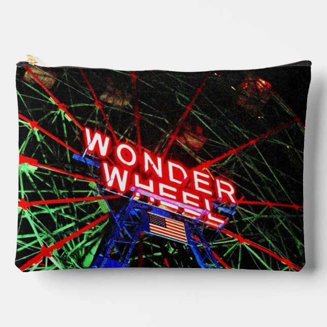 'Wonder Wheel Neon' Zubehörtasche (Vorderseite)