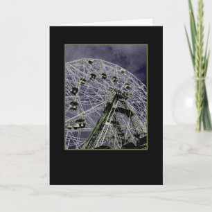 Wonder Wheel psychedelische leere Grußkarte Karte