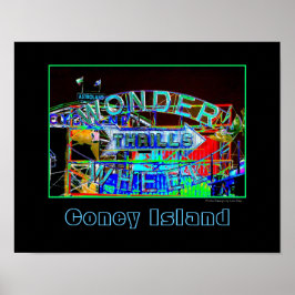 'Wonder Wheel Thrills' Psychedelisches Poster