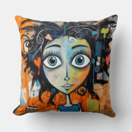 Wonder Whimsical Girl Janne Doodlewell Kissen