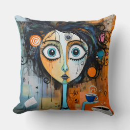 Wonder Whimsical Girl Jeline Doodlewell Kissen
