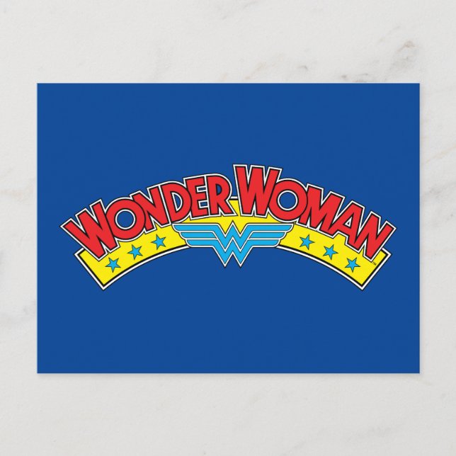 Wonder Woman 1987 Comic Book Logo Postkarte (Vorderseite)