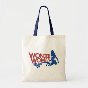 Wonder Woman 75-jähriges Red & Blue Logo Tragetasche