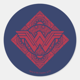 Wonder Woman Amazonian Symbol Runder Aufkleber
