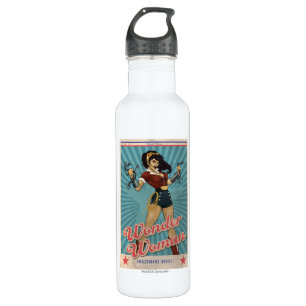 Wonder Woman Amazonians Unite Vintage Poster Trinkflasche