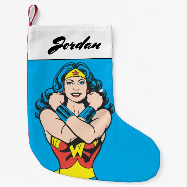 Wonder Woman Arms Crossed Kleiner Weihnachtsstrumpf (Vorderseite)