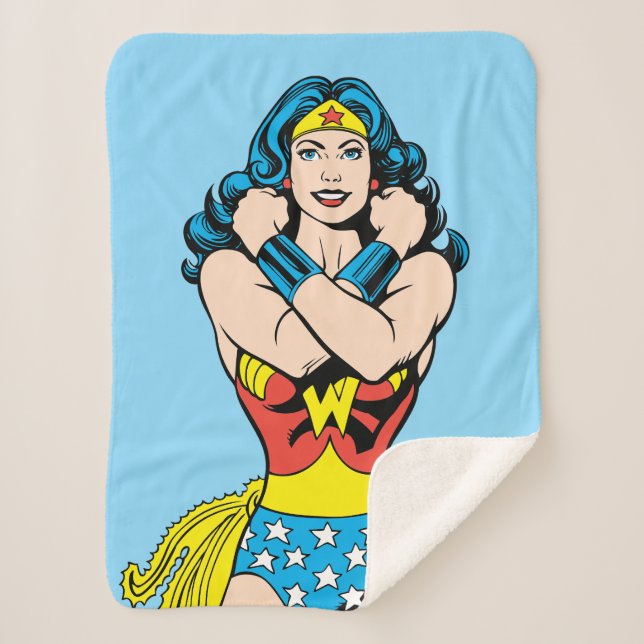 Wonder Woman Arms Crossed Sherpadecke (Vorderseite)