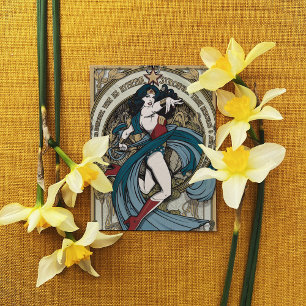 Wonder Woman Art Nouveau Panel Postkarte