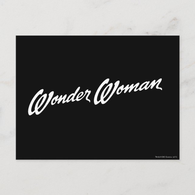 Wonder Woman B&W Logo 1 Postkarte (Vorderseite)