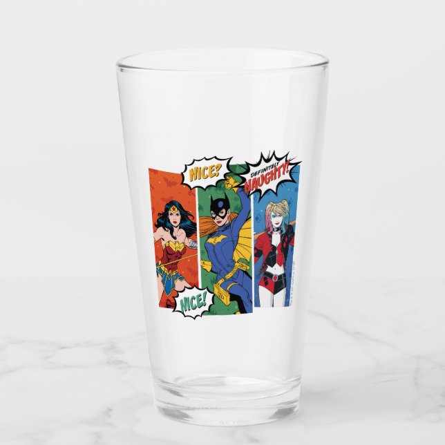Wonder Woman, Batgirl & Harley Quinn Holiday Glas (Vorderseite)