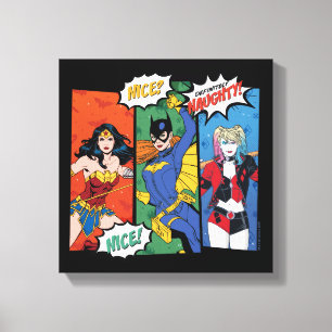 Wonder Woman, Batgirl und Harley Quinn Feiertag Leinwanddruck