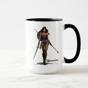 Wonder Woman Battle-Ready Comic Kunst Tasse