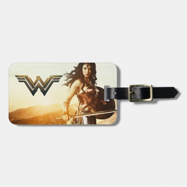 Wonder Woman bei Sunset Gepäckanhänger (Vorderseite horizontal)