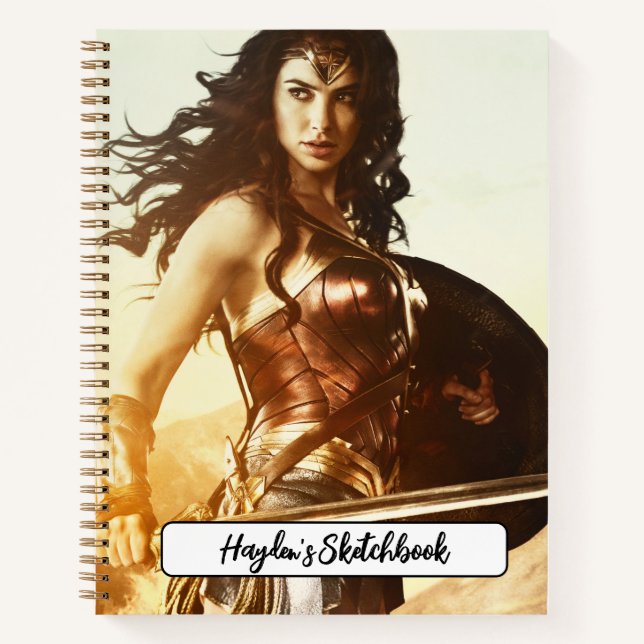 Wonder Woman bei Sunset Zeichnend Notizbuch (Vorderseite)
