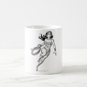 Wonder Woman Black & White Lasso Kaffeetasse