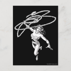 Wonder Woman Black & White Twirl Postkarte