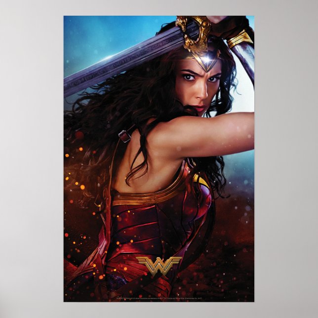 Wonder Woman blockiert mit Schwert Poster (Vorne)
